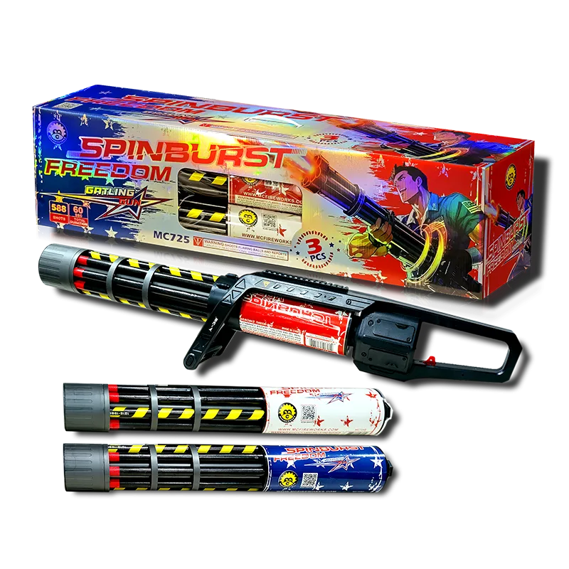 SPINBURST FREEDOM Rotating Gatling Gun Roman Candle MC725